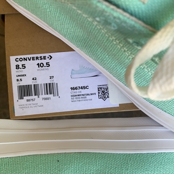 CONVERSE CTAS OX OCEAN MINT/NATURAL/WHITE MEN’S - Picture 15 of 16